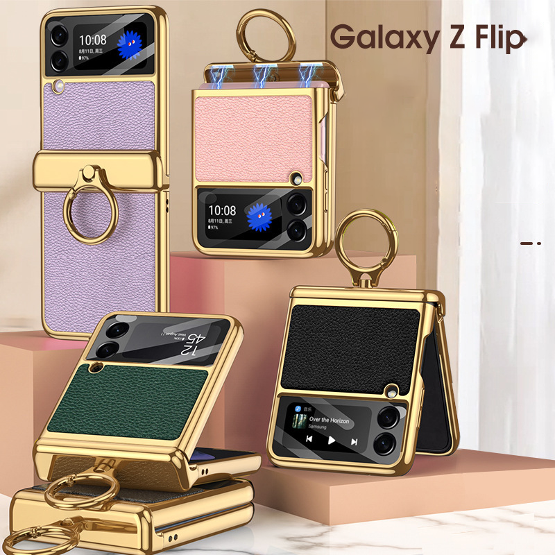New Solid Color Anodized Metal Frame Case for Samsung Galaxy Z Flip4 Flip3 5G