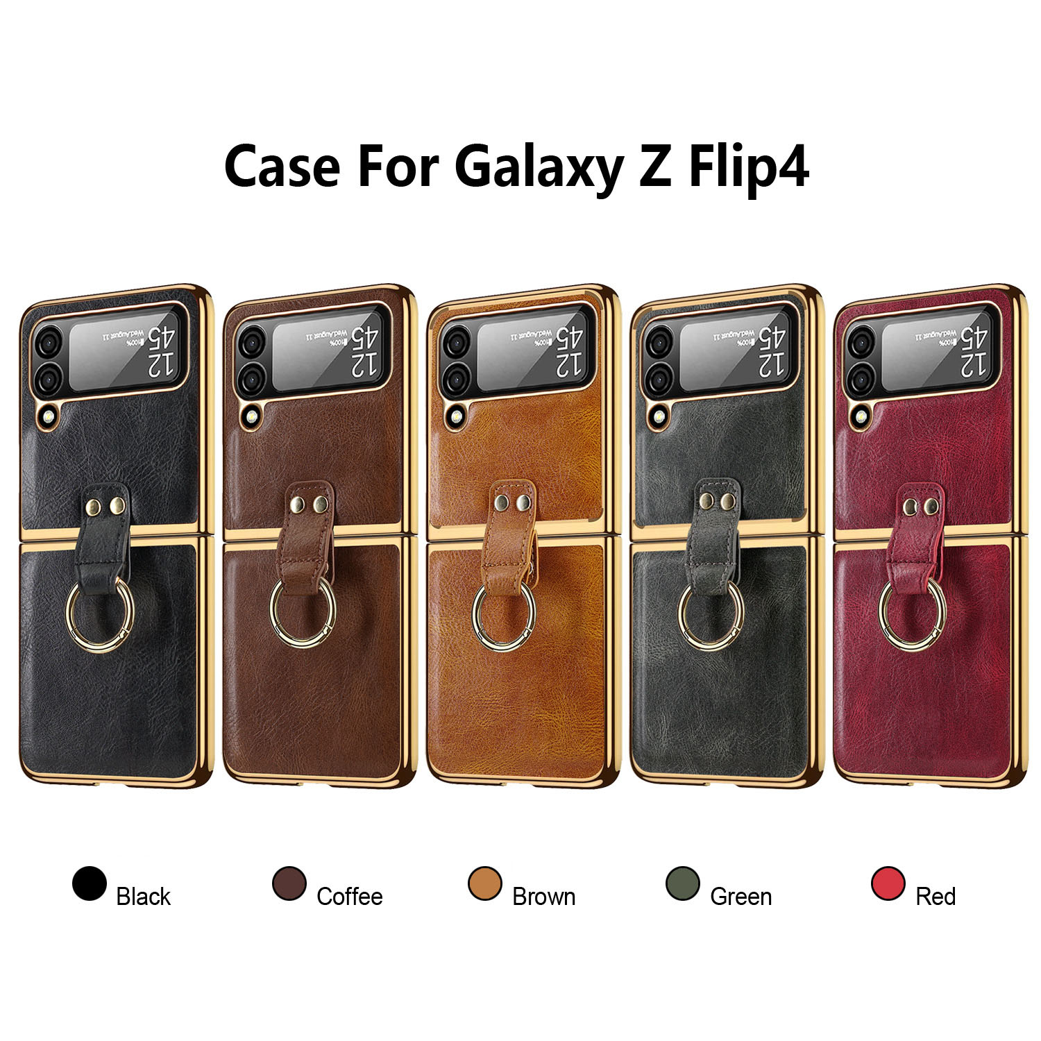 เหมาะสำหรับ Samsung Z Flip4/3 เคสโทรศัพท์หนังระดับไฮเอนด์ใหม่