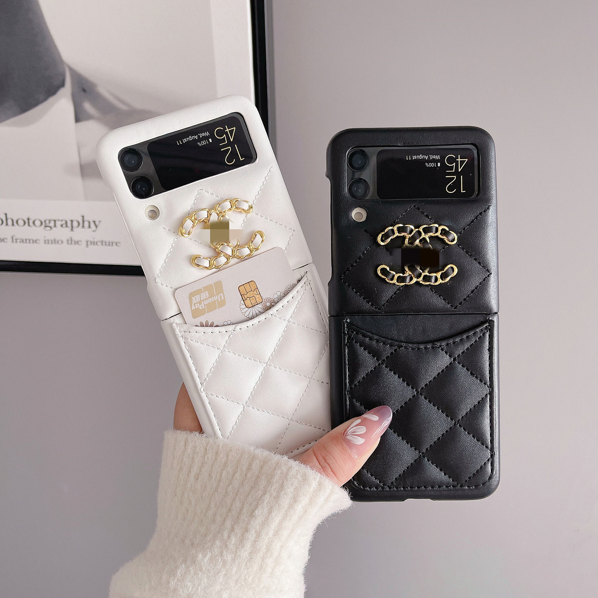 เหมาะสำหรับ Samsung Z Flip4/3 เคสโทรศัพท์หนังระดับไฮเอนด์ใหม่