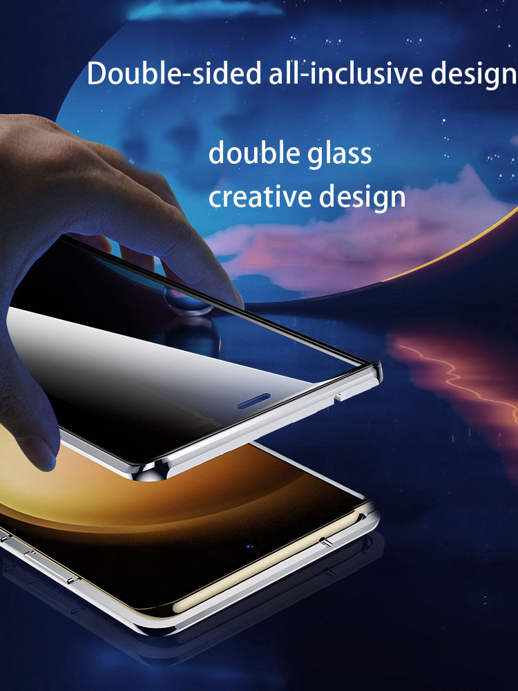เหมาะสำหรับ Samsung S 23/22 series เคสโทรศัพท์มือถือแบบกระจกสองด้านแบบหล่นใหม่