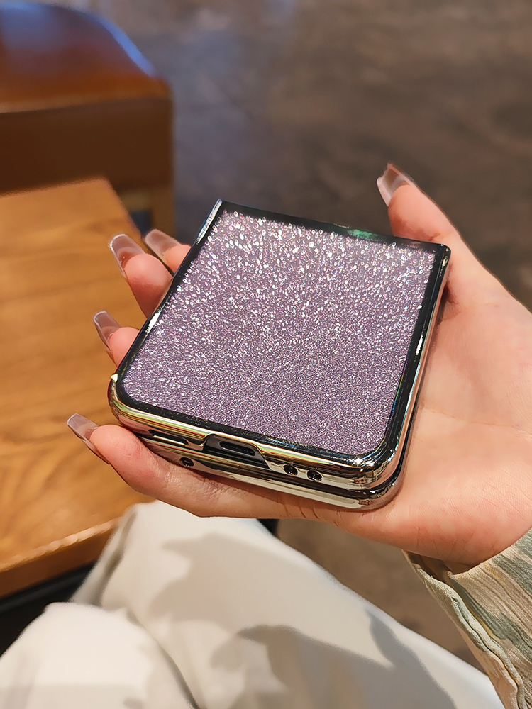 เหมาะสำหรับ Samsung Z Flip4/3 แฟชั่นเคสโทรศัพท์มือถือไล่ระดับสีด้วยไฟฟ้า