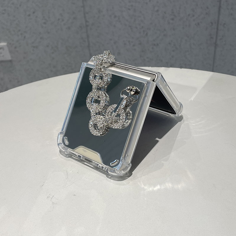เหมาะสำหรับ Samsung Z Flip3/4 สร้อยข้อมือ rhinestone ใหม่รวมทุกอย่างเคสโทรศัพท์มือถือแบบหล่น