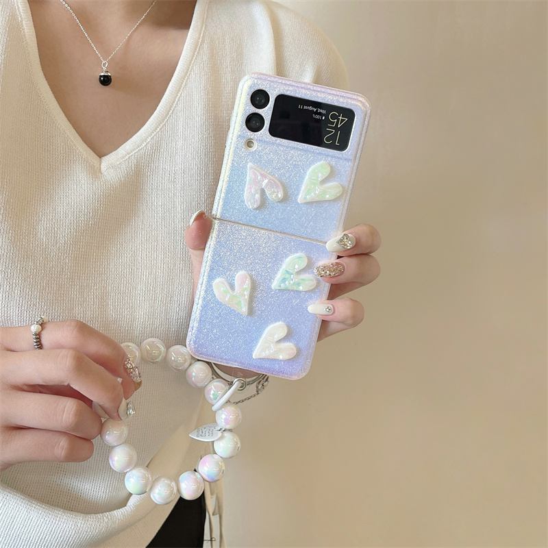 เหมาะสำหรับ Samsung Z Flip4/3 เคสโทรศัพท์มือถือป้องกันการหล่นน่ารักใหม่