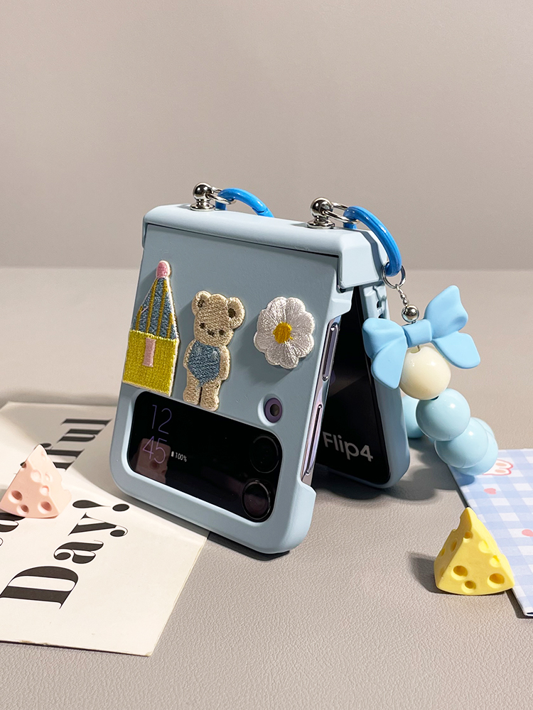 เหมาะสำหรับ Samsung Z Flip4/3 การ์ตูนน่ารักรวมทุกอย่างเคสโทรศัพท์มือถือกันกระแทก