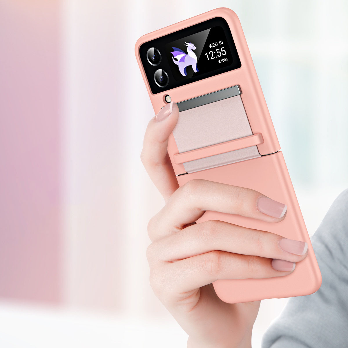 สำหรับ Samsung Z Flip4/3 แฟชั่นสายรัดข้อมือเคสโทรศัพท์กันกระแทก