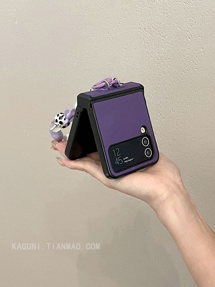 เหมาะสำหรับ Samsung Z Flip3/4 เคสโทรศัพท์โซ่รักแฟชั่นใหม่