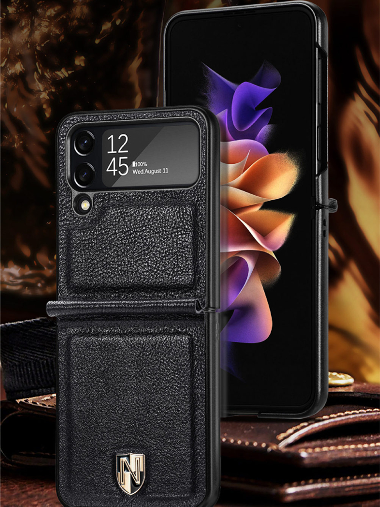 เคสโทรศัพท์หนังคุณภาพสูงสำหรับ Samsung Z Flip3/4