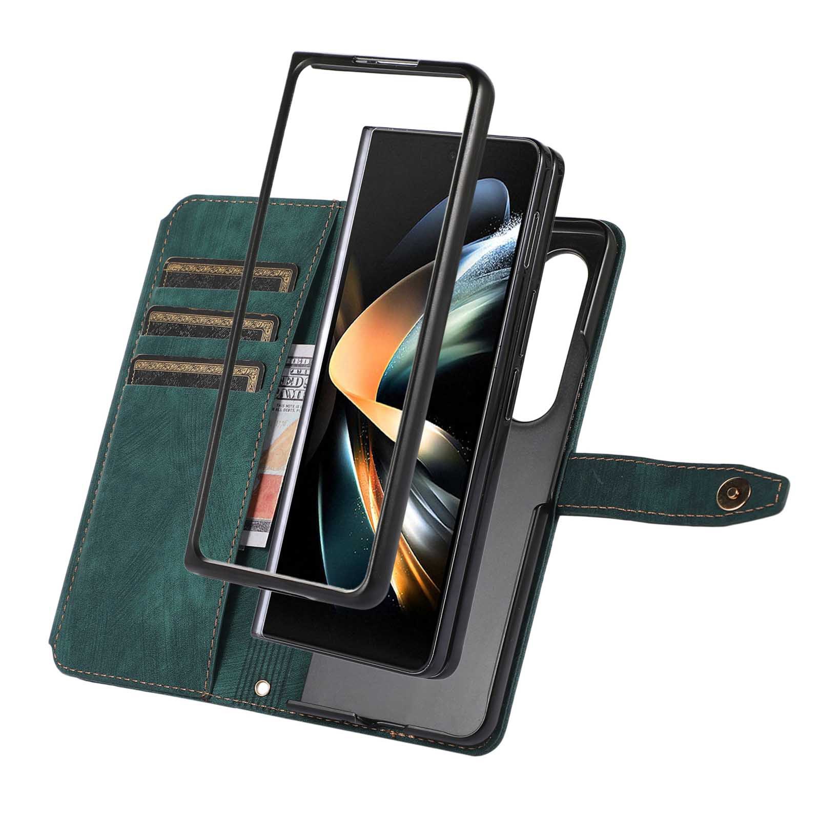 เข้ากันได้กับ Samsung Z Fold5/4/3 เคสโทรศัพท์มือถือช่องเสียบการ์ดหลายช่องที่อัปเกรดใหม่