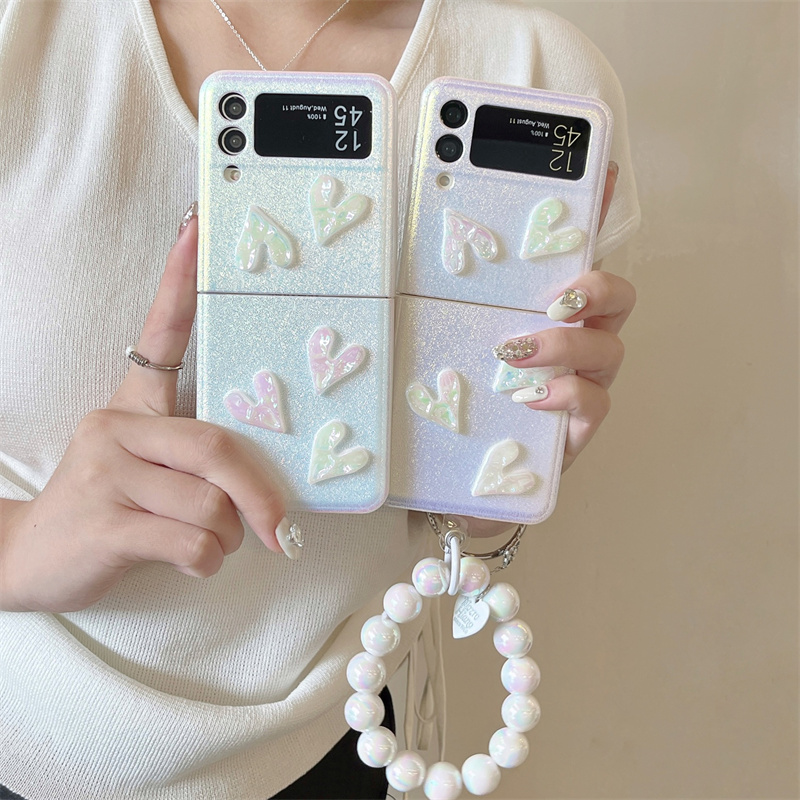 เหมาะสำหรับ Samsung Z Flip4/3 เคสโทรศัพท์มือถือป้องกันการหล่นน่ารักใหม่