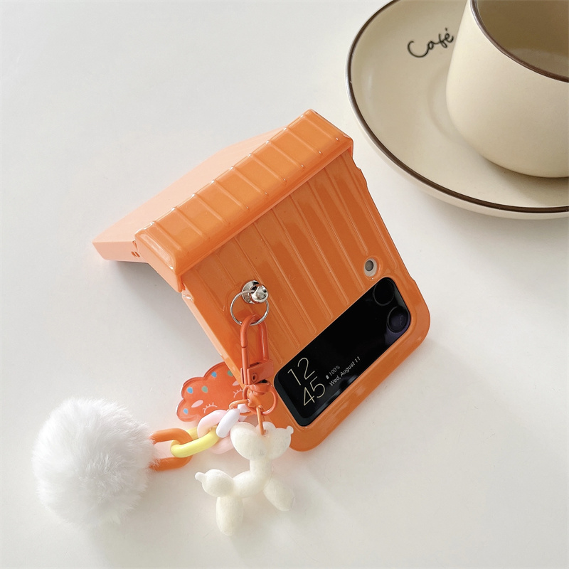 เหมาะสำหรับ Samsung Z Flip4/3 เคสโทรศัพท์มือถือแฟชั่นสร้างสรรค์ใหม่