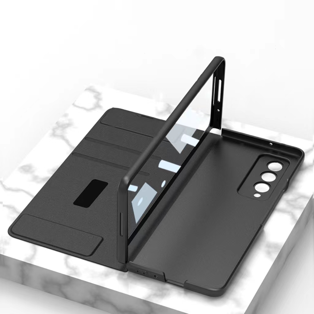 เคสโทรศัพท์มือถือรวมทุกอย่างหนังสไตล์ธุรกิจส่วนบุคคลสำหรับ Samsung Z Flip4/3