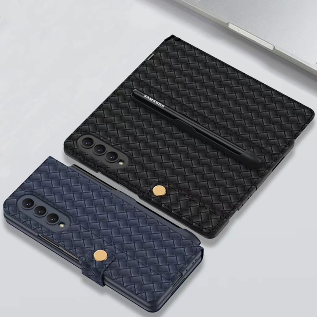 เคสโทรศัพท์มือถือรวมทุกอย่างหนังสไตล์ธุรกิจส่วนบุคคลสำหรับ Samsung Z Flip4/3
