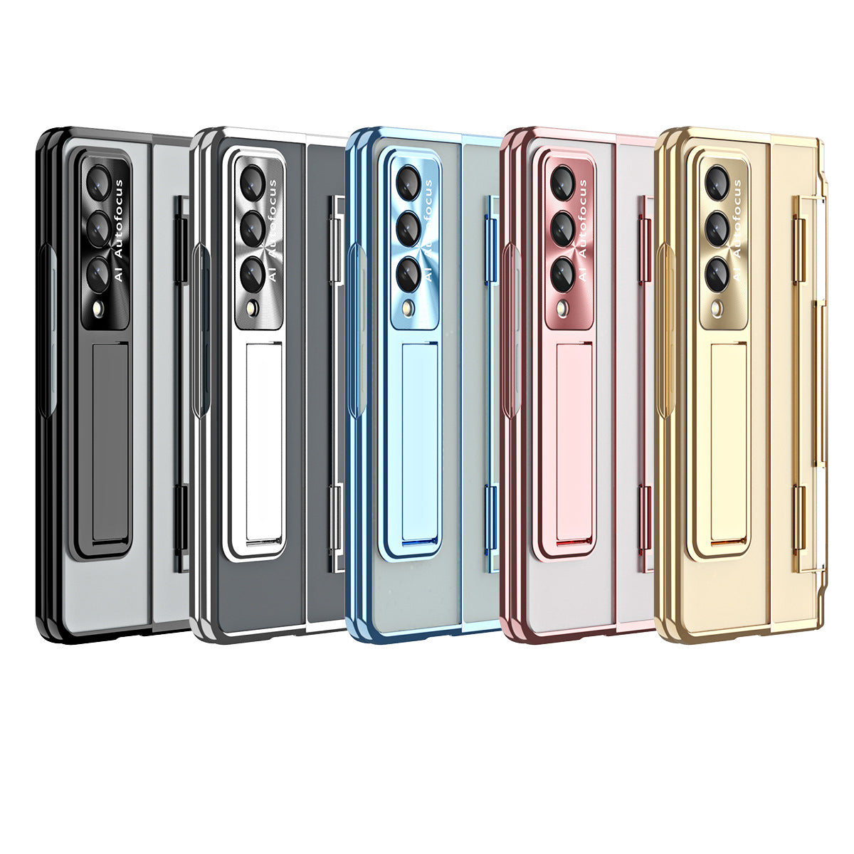 New Type Clear Anodized Glass Phone Case with Pen Holder for Samsung G