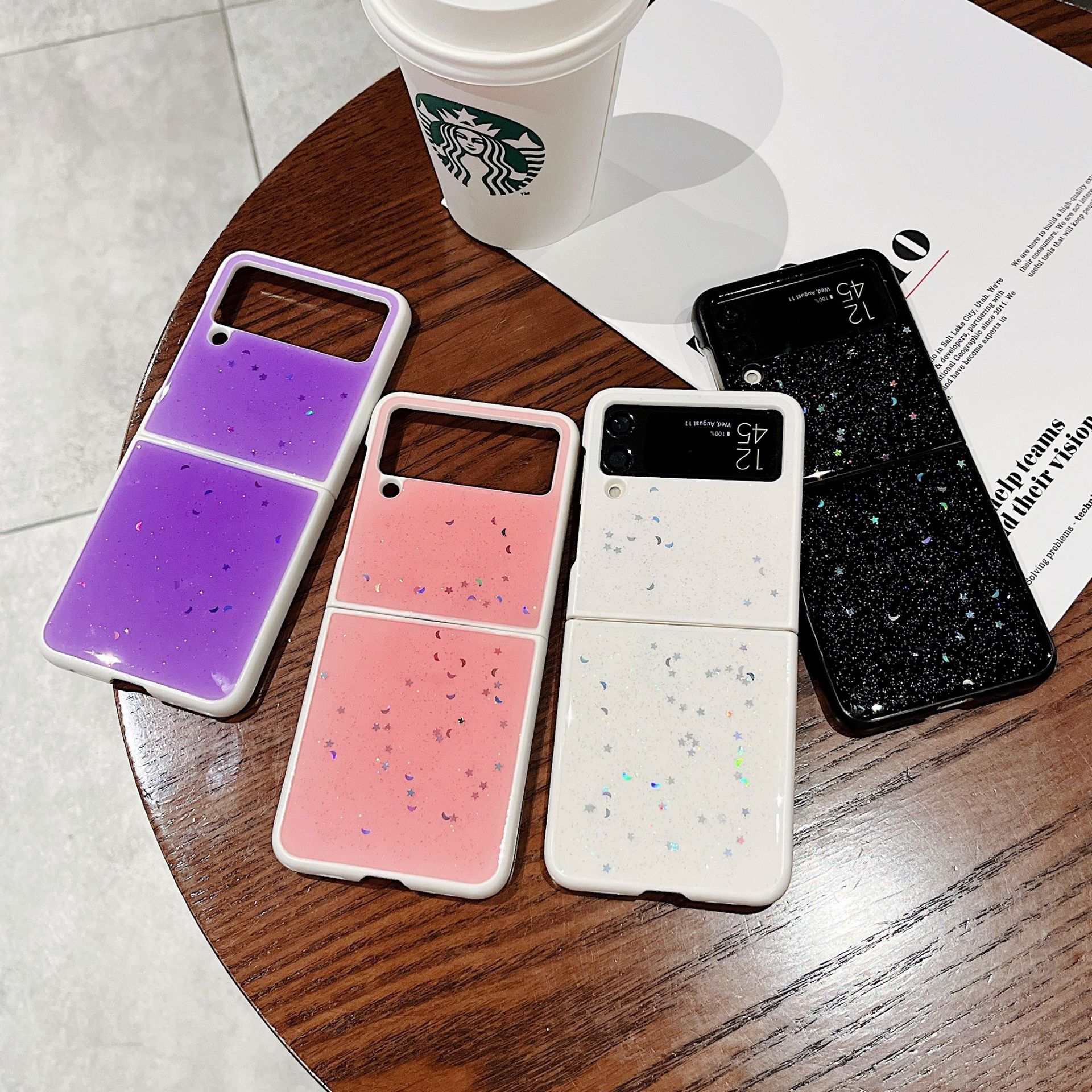 เหมาะสำหรับ Samsung Z Flip4/3 Creative Fashion Drop-proof เคสโทรศัพท์มือถือ