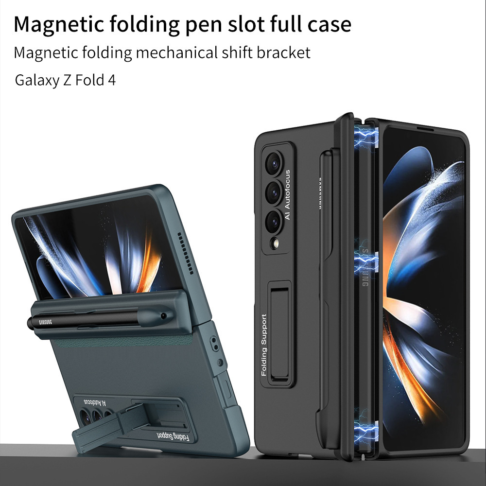 เหมาะสำหรับ Samsung Z Fold4/3 เคสมือถือสำหรับธุรกิจแฟชั่นใหม่พร้อมแม่เหล็กดูด