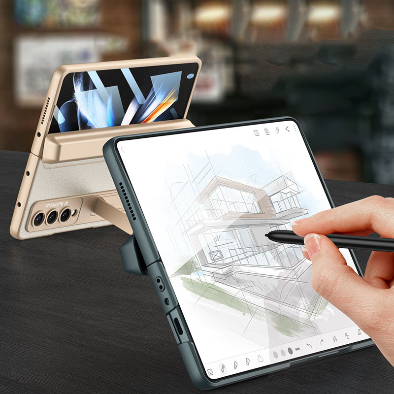 เหมาะสำหรับ Samsung Z Fold4/3 เคสป้องกันโทรศัพท์มือถือสำหรับธุรกิจระดับไฮเอนด์ใหม่