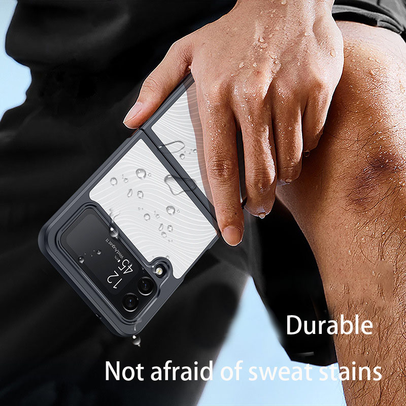 เหมาะสำหรับ Samsung Z Flip4/5 เคสโทรศัพท์มือถือแฟชั่นระดับไฮเอนด์ใหม่