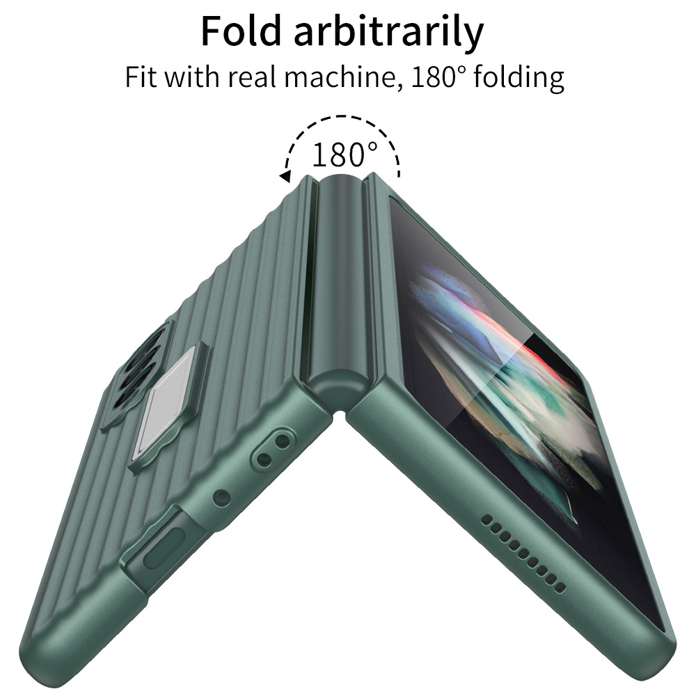 ใช้ได้กับ Samsung Z Fold4/3 แฟชั่นเปลือกฟิล์มรวมโทรศัพท์มือถือเคสป้องกัน
