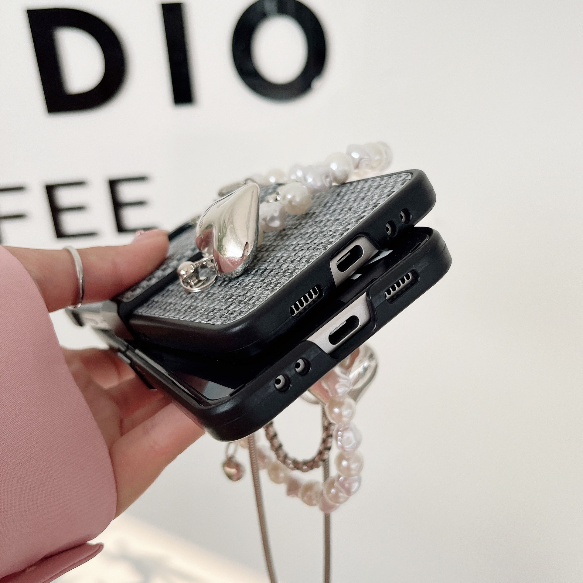 บานพับป้องกันสำหรับ Samsung Z Flip4/3 เคสโทรศัพท์แบบทอที่สร้างสรรค์และมีสไตล์