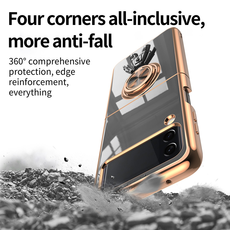 เหมาะสำหรับ Samsung Z Flip4/3 แฟชั่นสร้างสรรค์เคสโทรศัพท์มือถือรุ่นใหม่