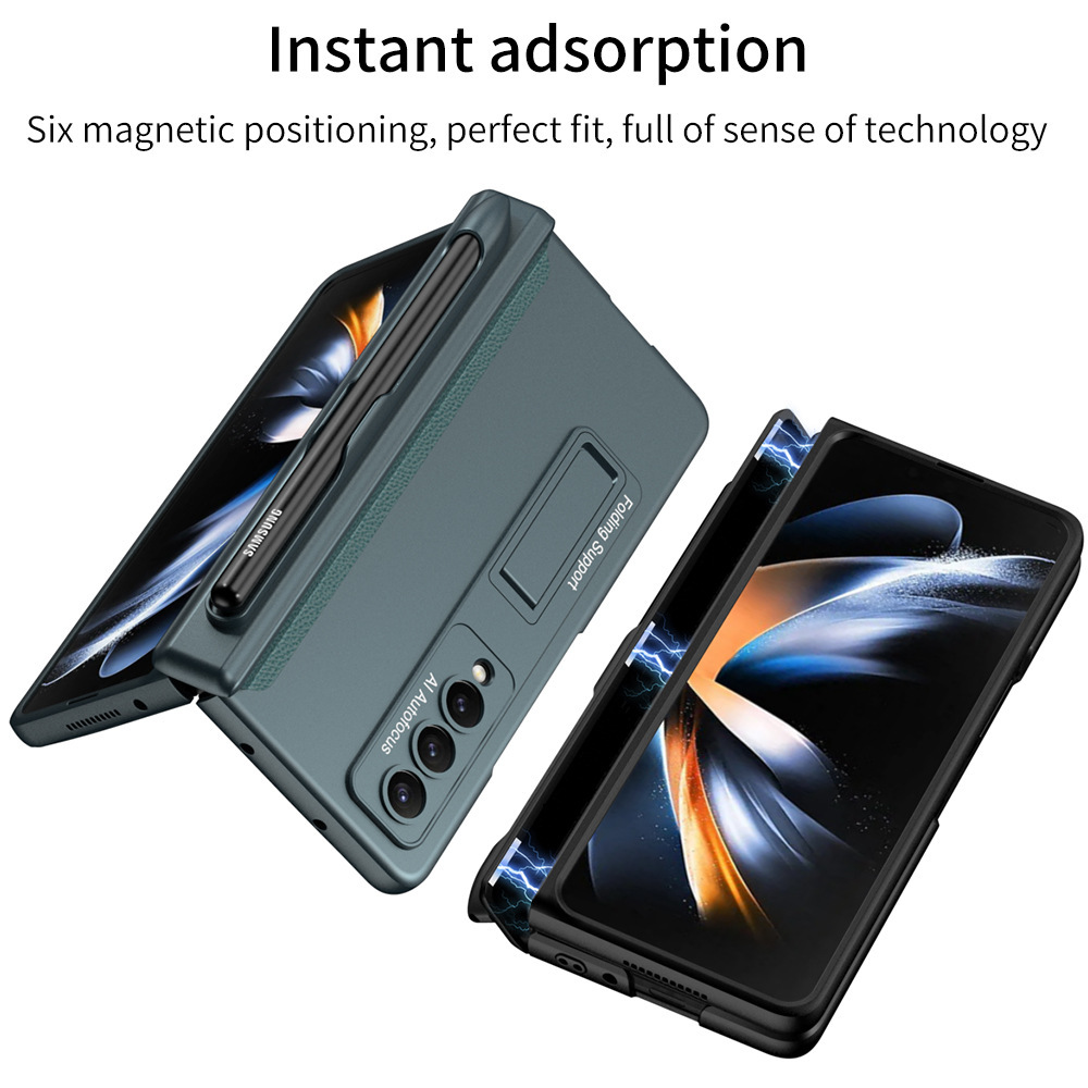 เหมาะสำหรับ Samsung Z Fold4/3 เคสมือถือสำหรับธุรกิจแฟชั่นใหม่พร้อมแม่เหล็กดูด