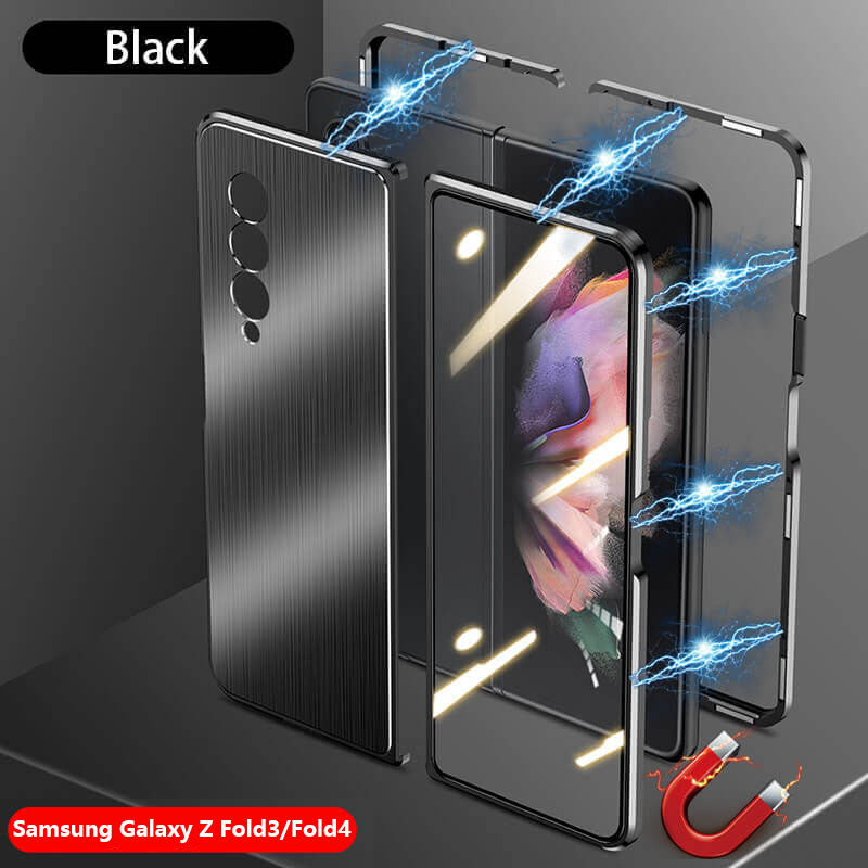 Samsung Galaxy Z Fold3 Fold4 Magnetic Brushed Metal Anti-fall Protecti