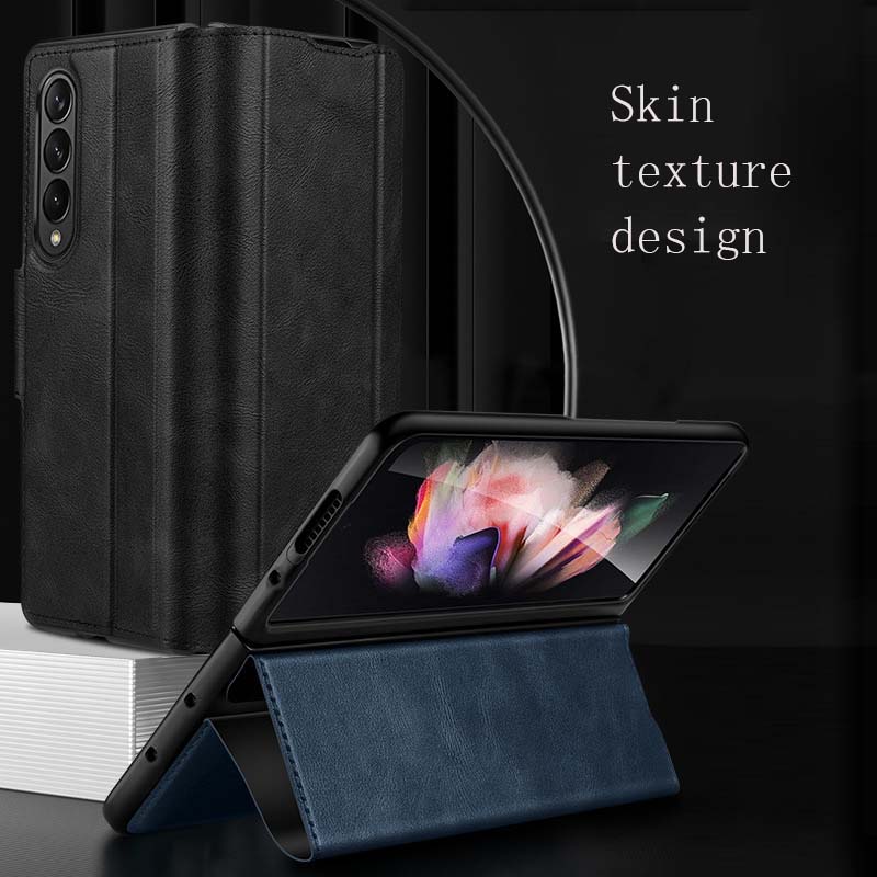 เหมาะสำหรับ Samsung Z Fold4/3 เคสโทรศัพท์หนังแบบกำหนดเองขั้นสูง
