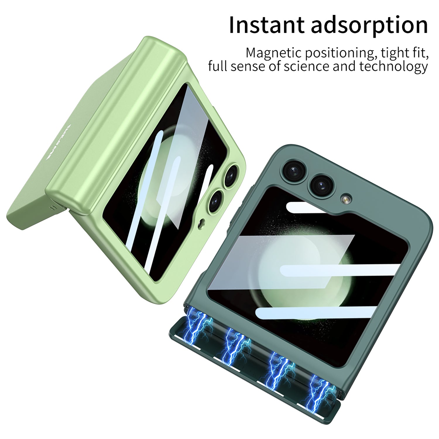  เคสซิลิโคนป้องกันส่วนใหญ่ Z Flip3/4/5 สไตล์บานพับแม่เหล็ก