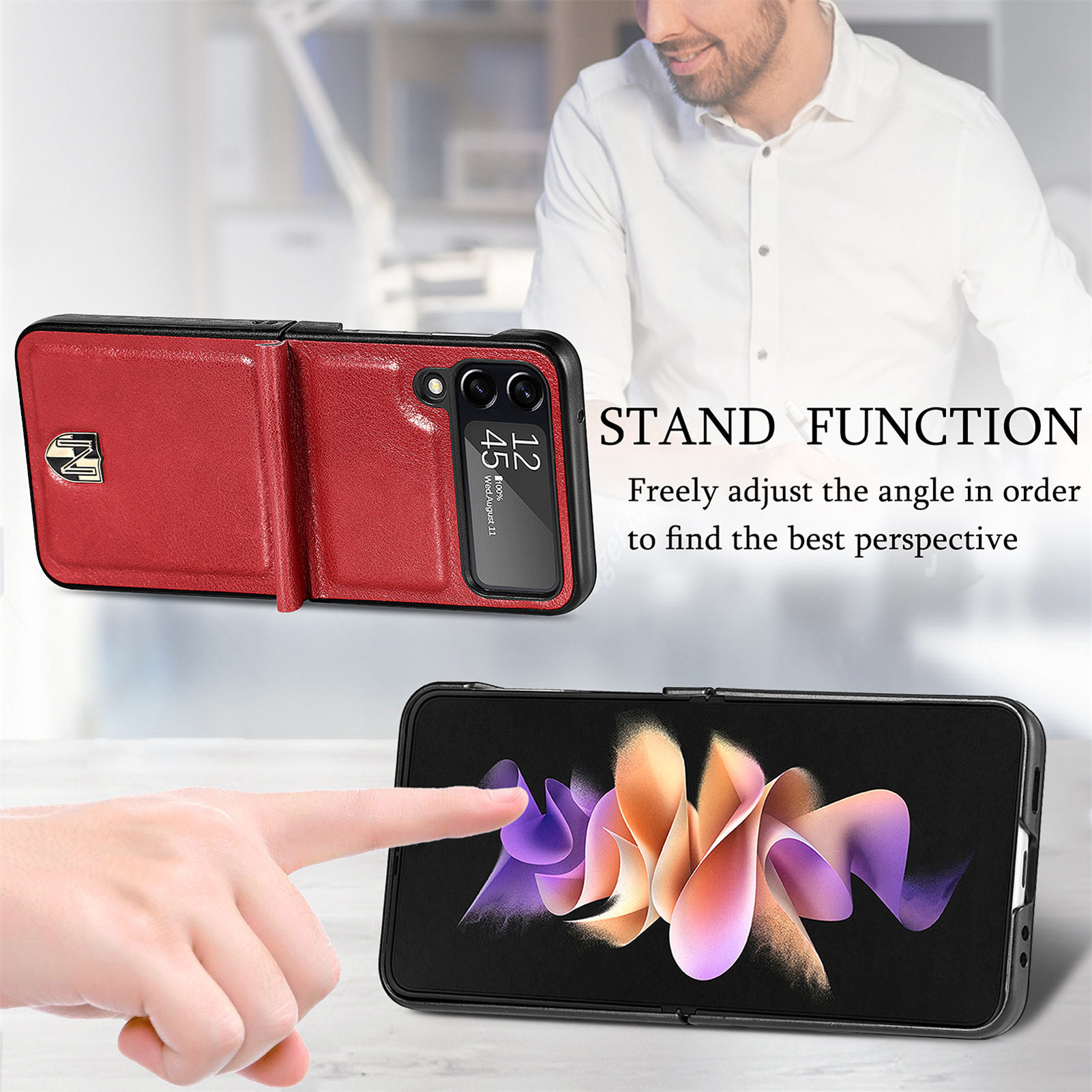 เคสโทรศัพท์หนังคุณภาพสูงสำหรับ Samsung Z Flip3/4