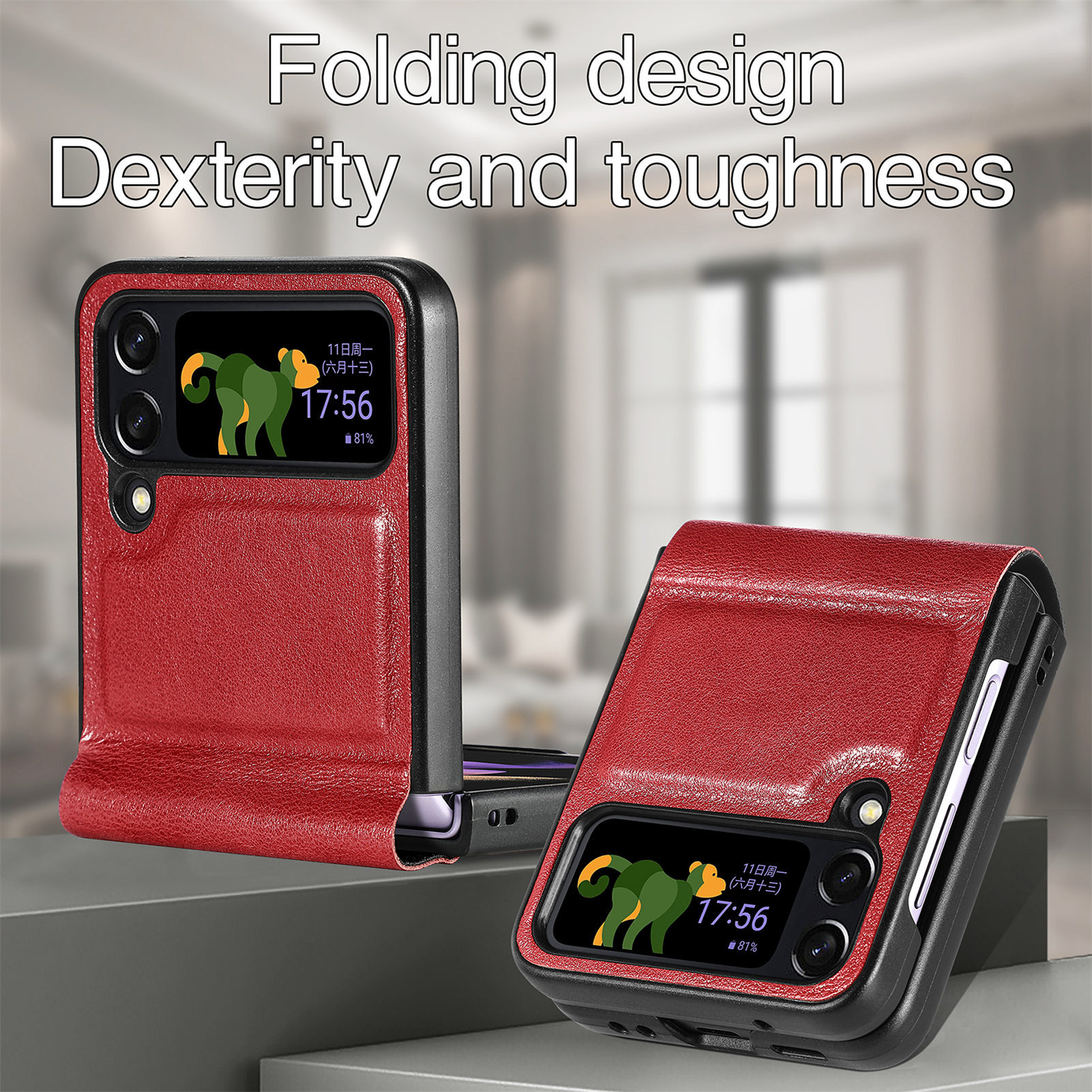 เคสโทรศัพท์หนังคุณภาพสูงสำหรับ Samsung Z Flip3/4