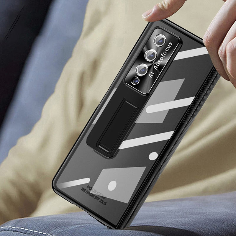 Magnetic Hinge Case For Samsung Galaxy Z Fold4 5G Luxury Transparent C