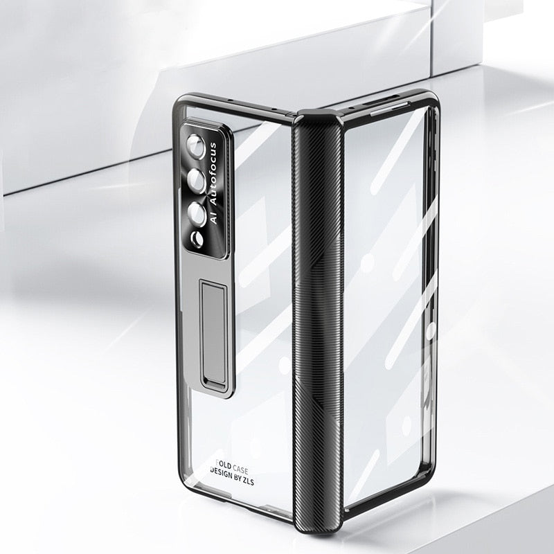 Magnetic Hinge Case For Samsung Galaxy Z Fold4 5G Luxury Transparent C