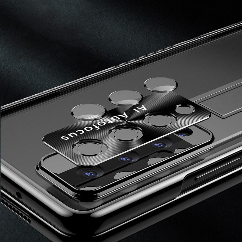 Magnetic Hinge Case For Samsung Galaxy Z Fold4 5G Luxury Transparent C