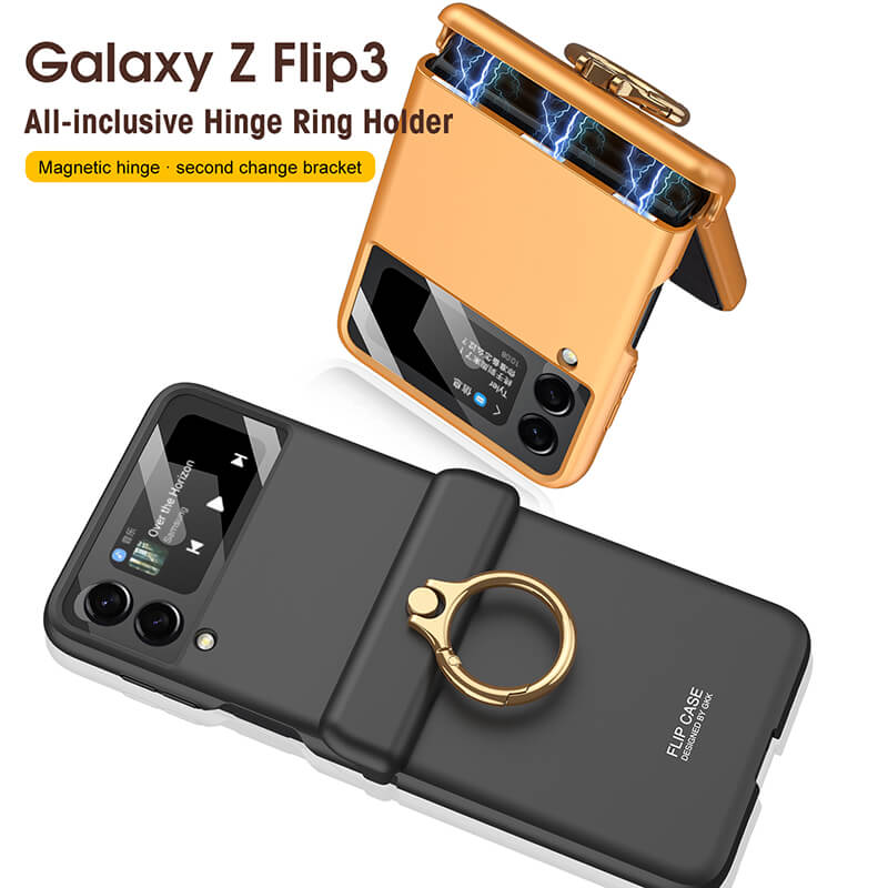 เหมาะสำหรับ Samsung Z Flip4/3 เคสโทรศัพท์ป้องกันบานพับกันกระแทกแบบรวมทุกอย่าง