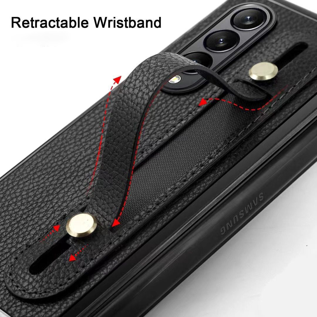 สำหรับ Samsung Z Fold 3/4 ซองใส่โทรศัพท์หนังแบบมีสไตล์