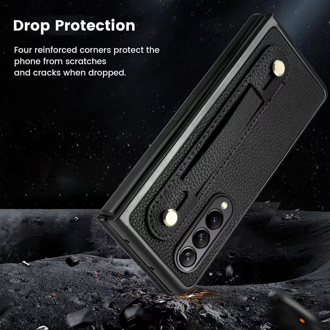 สำหรับ Samsung Z Fold 3/4 ซองใส่โทรศัพท์หนังแบบมีสไตล์