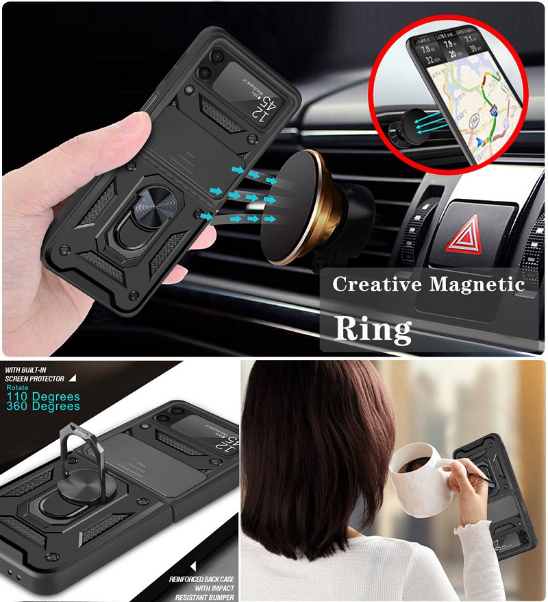 Shockproof Phone Case with Back Cover for Samsung Galaxy Z Flip4 Flip3