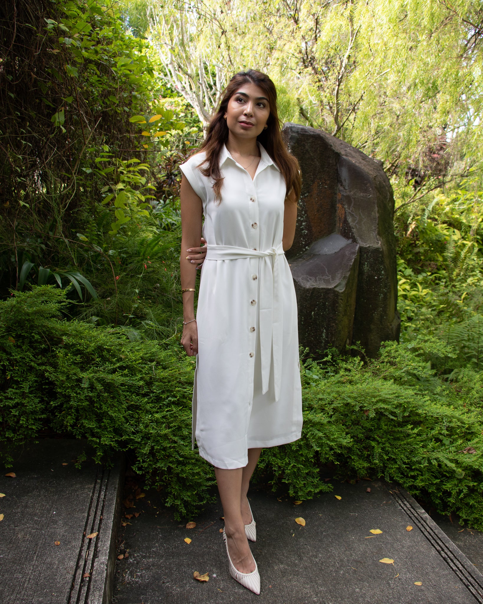 Gwen Dress in White