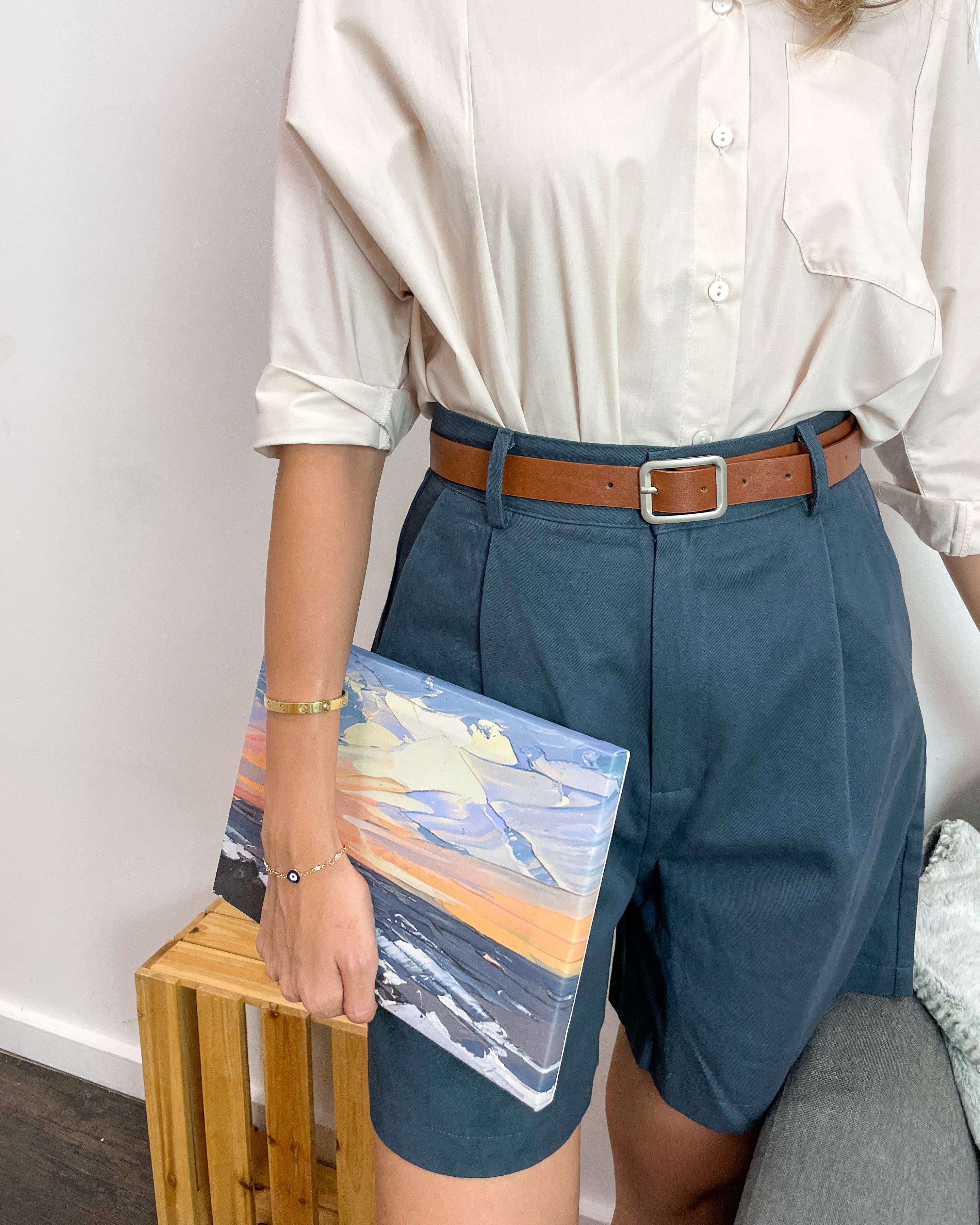 Riley Berms in Ash Blue