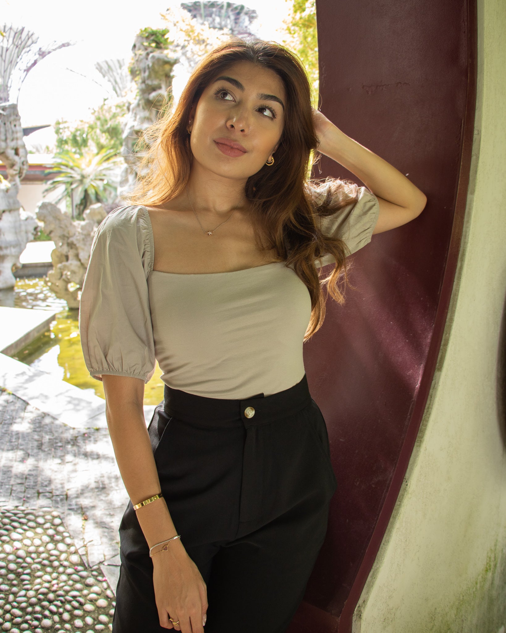 Jess Top in Taupe