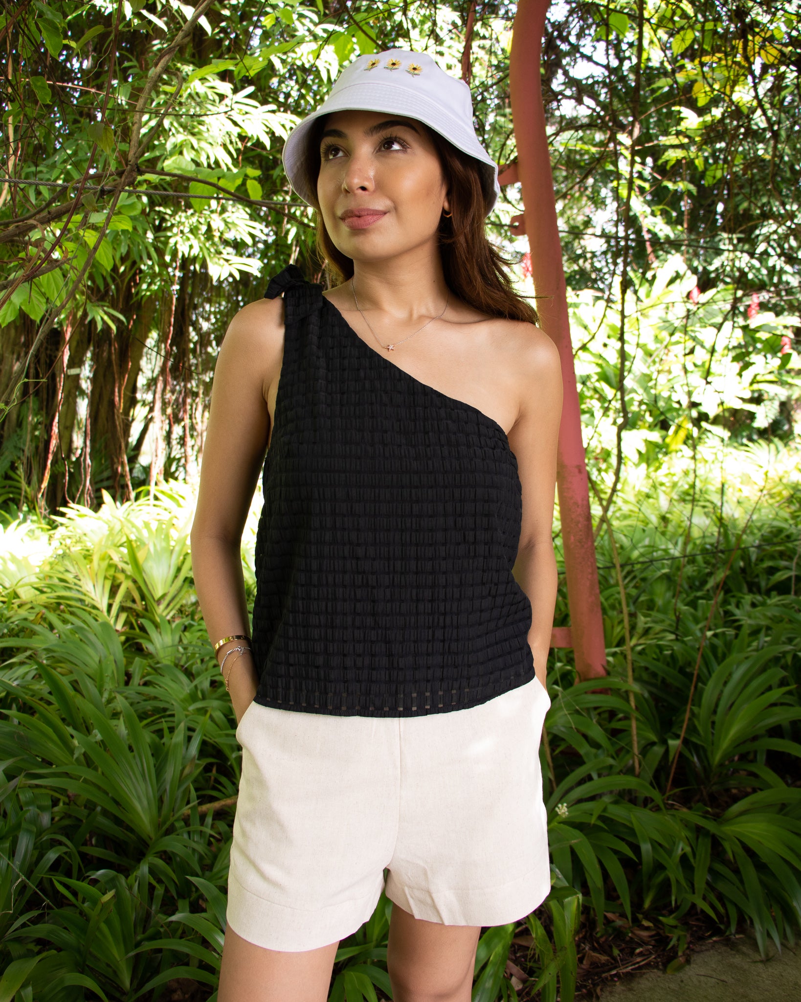 Trixie Toga Top in Black Checks