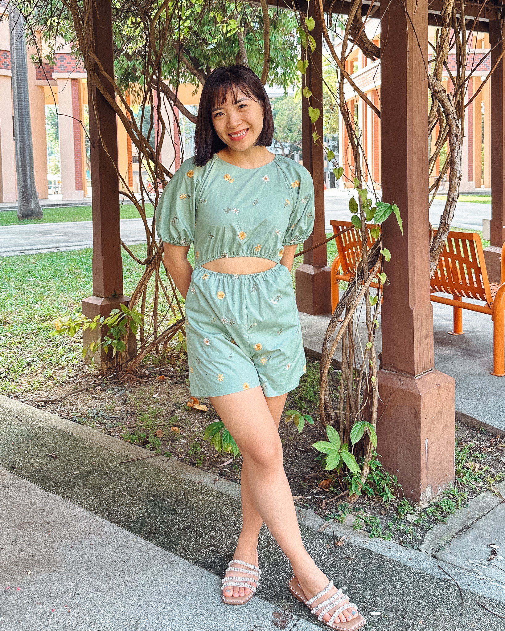 Jocelyn Romper in Sage