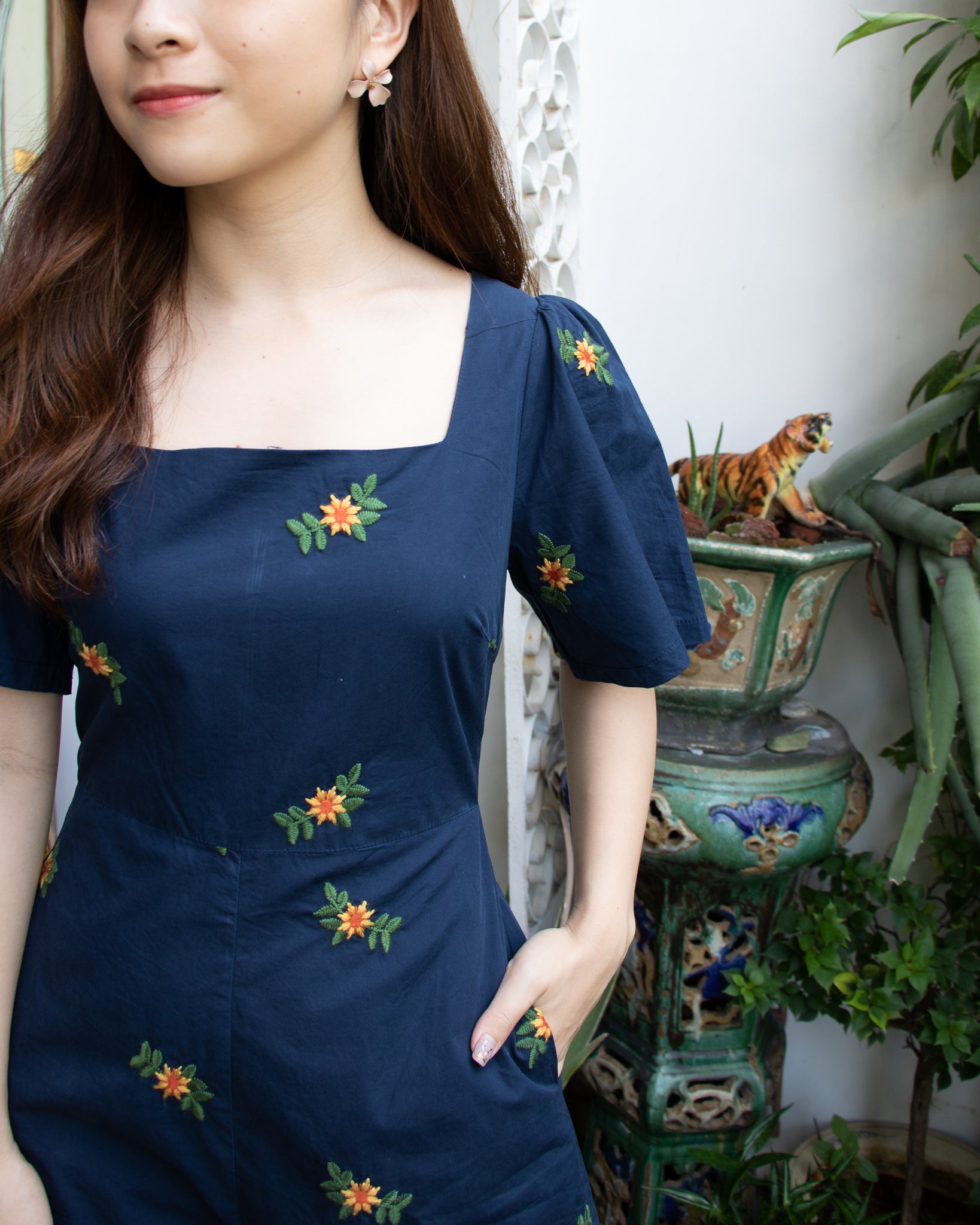 Lucinda Romper in Navy