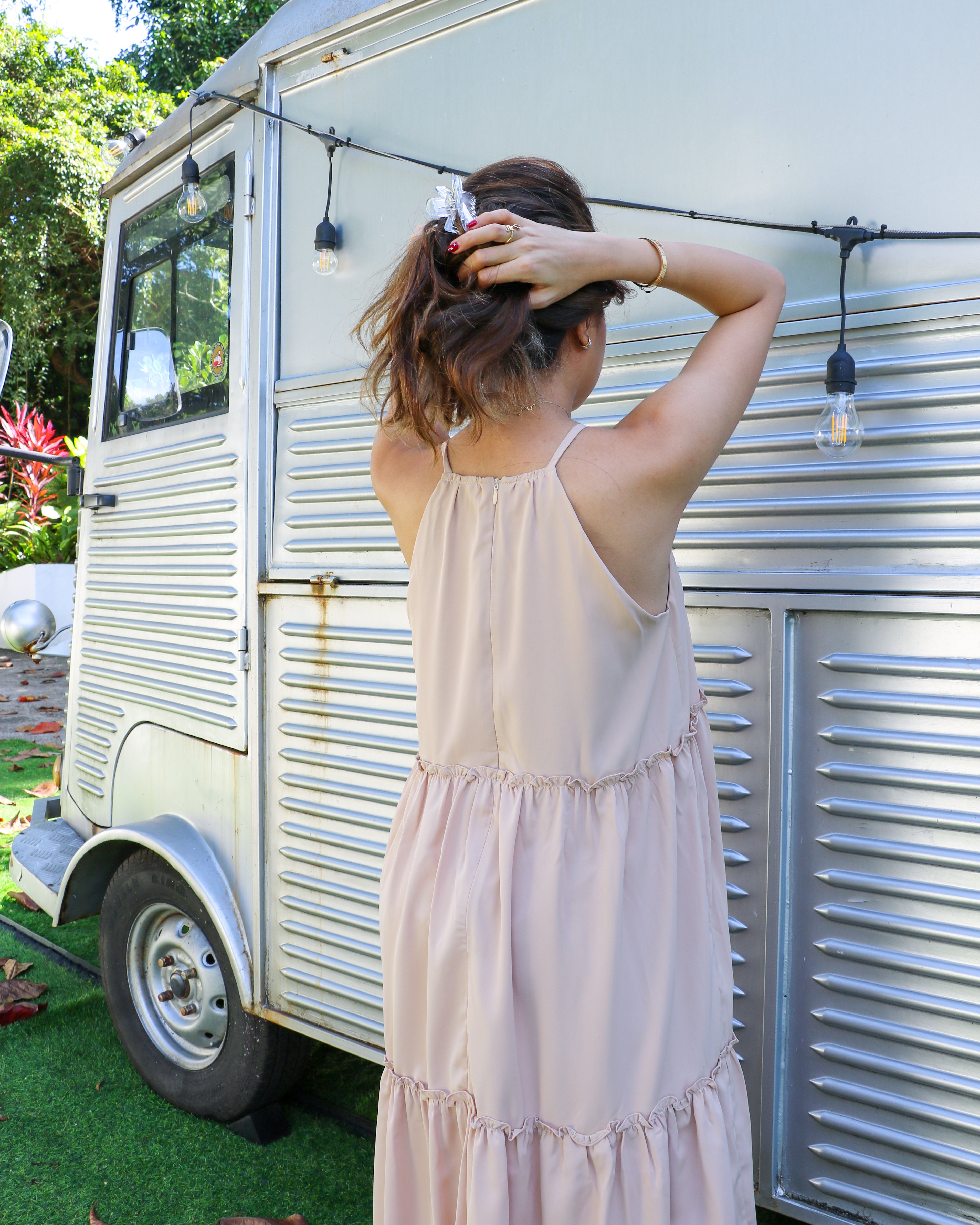 Camille Dress in Ecru