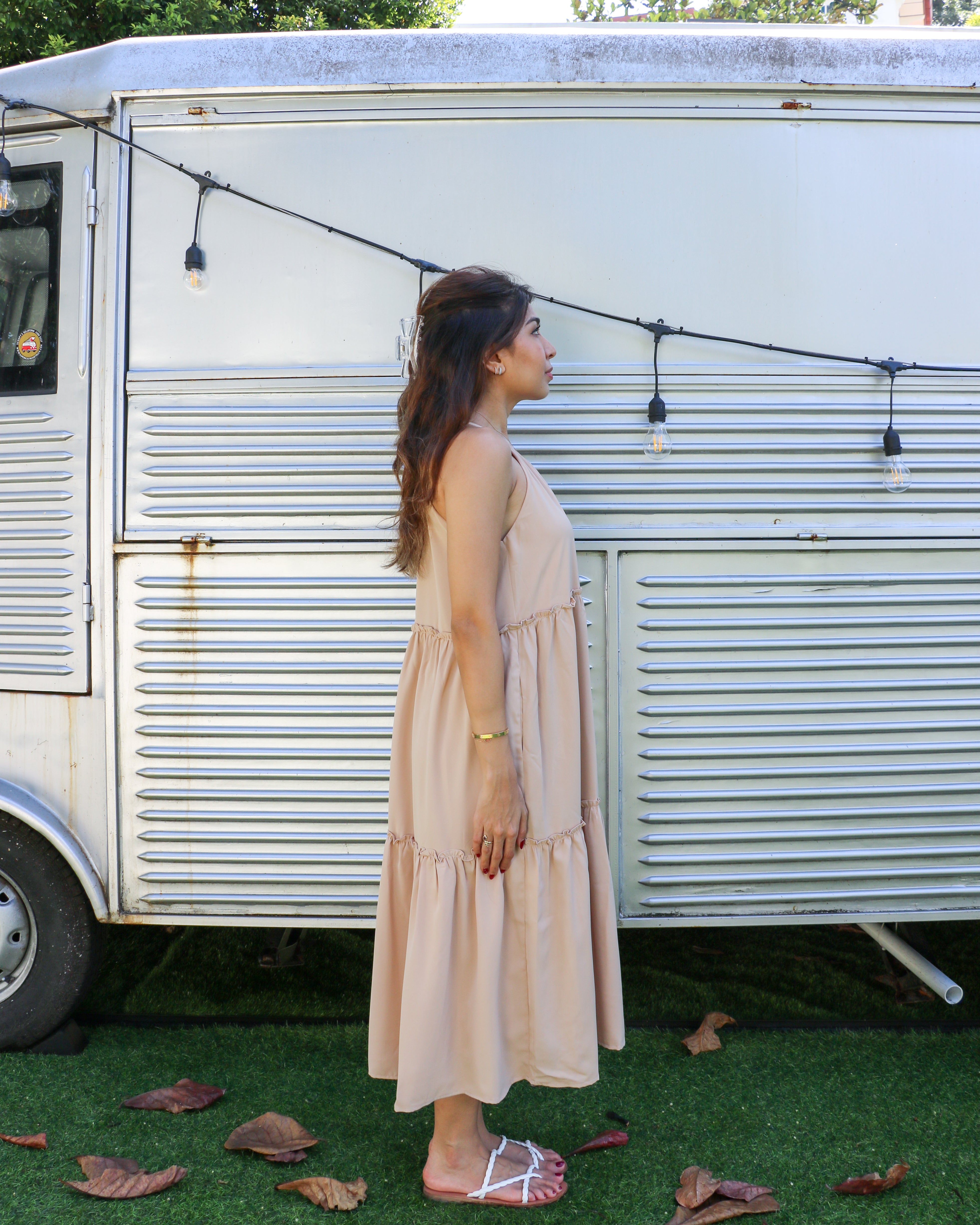 Camille Dress in Ecru