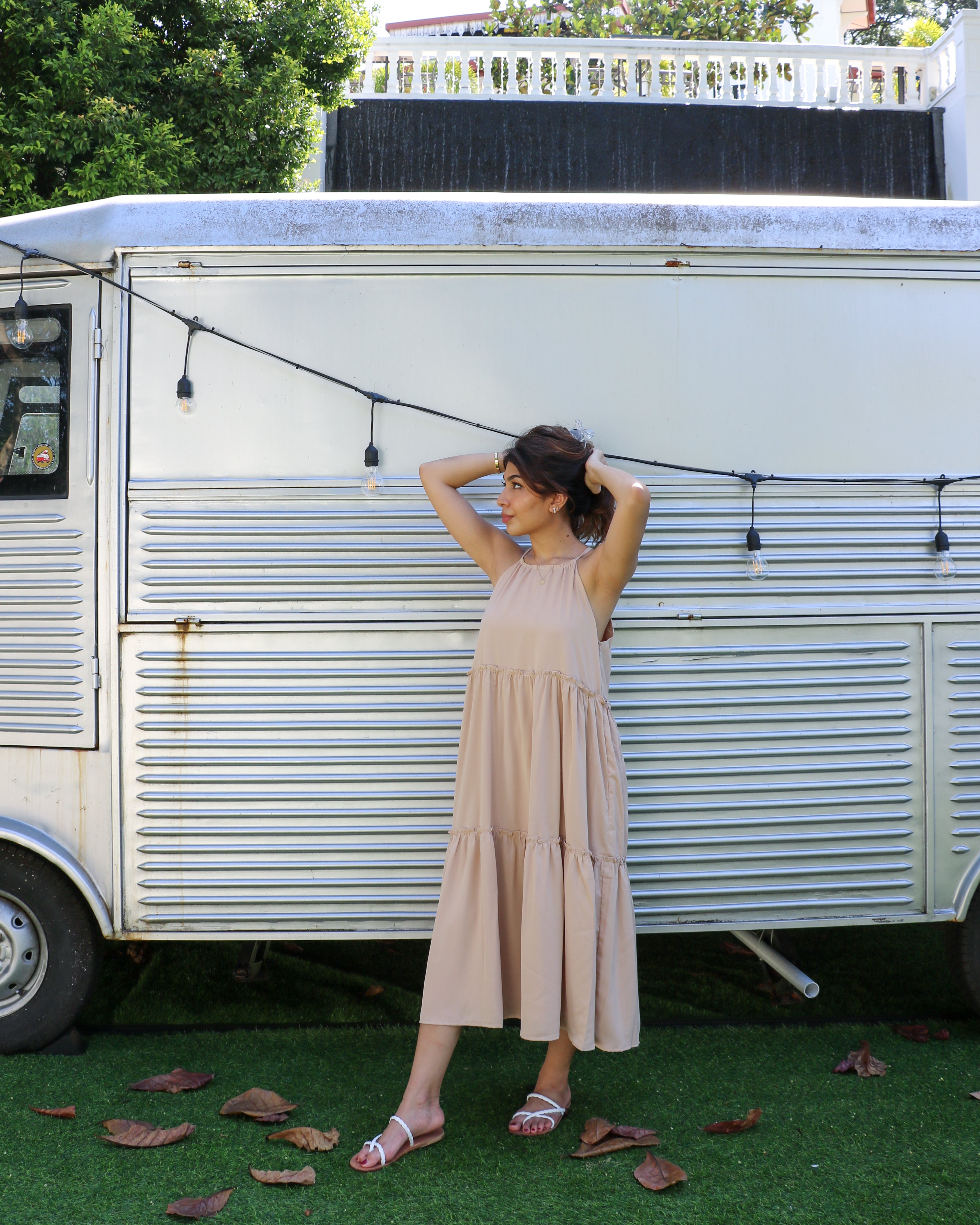 Camille Dress in Ecru