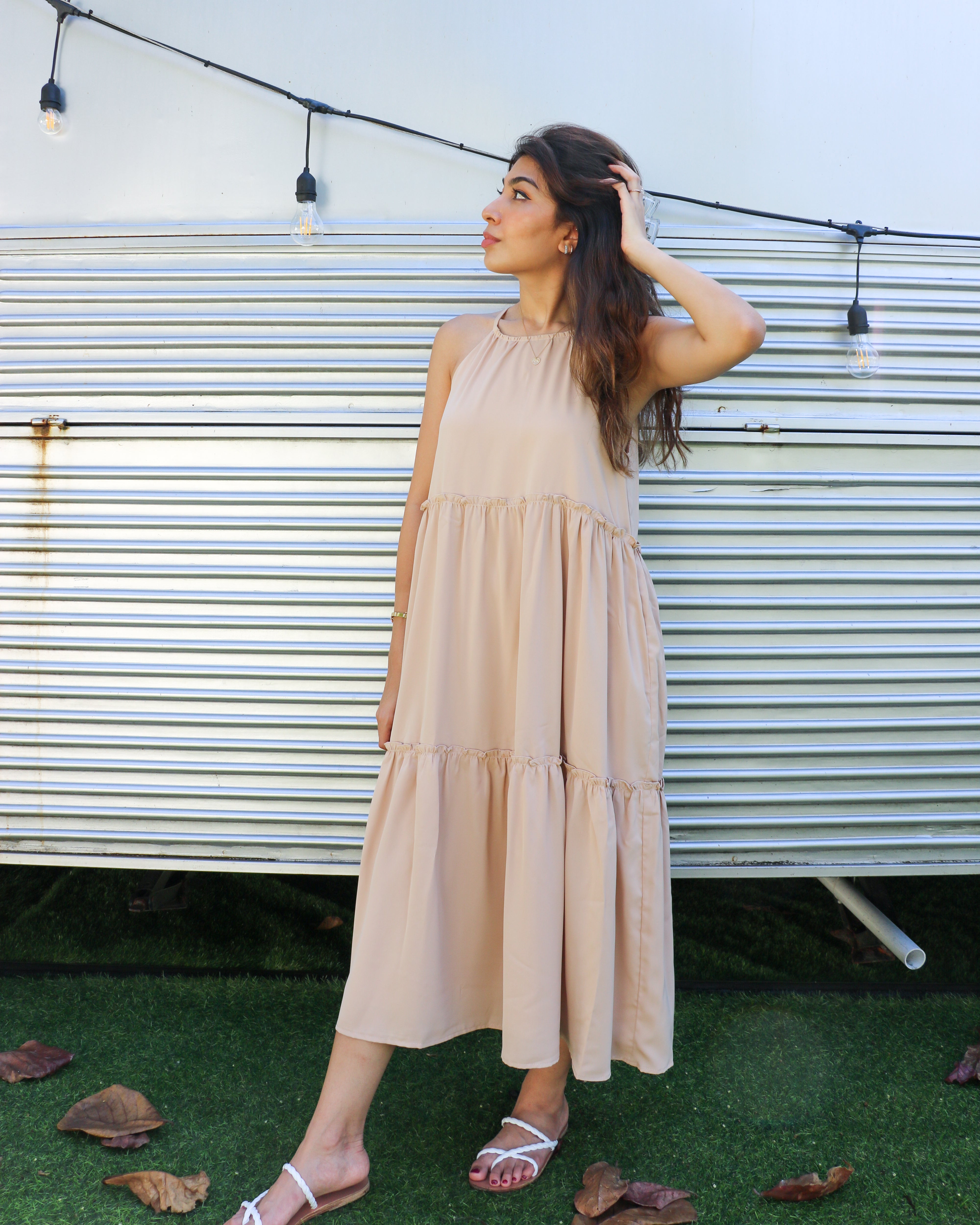 Camille Dress in Ecru