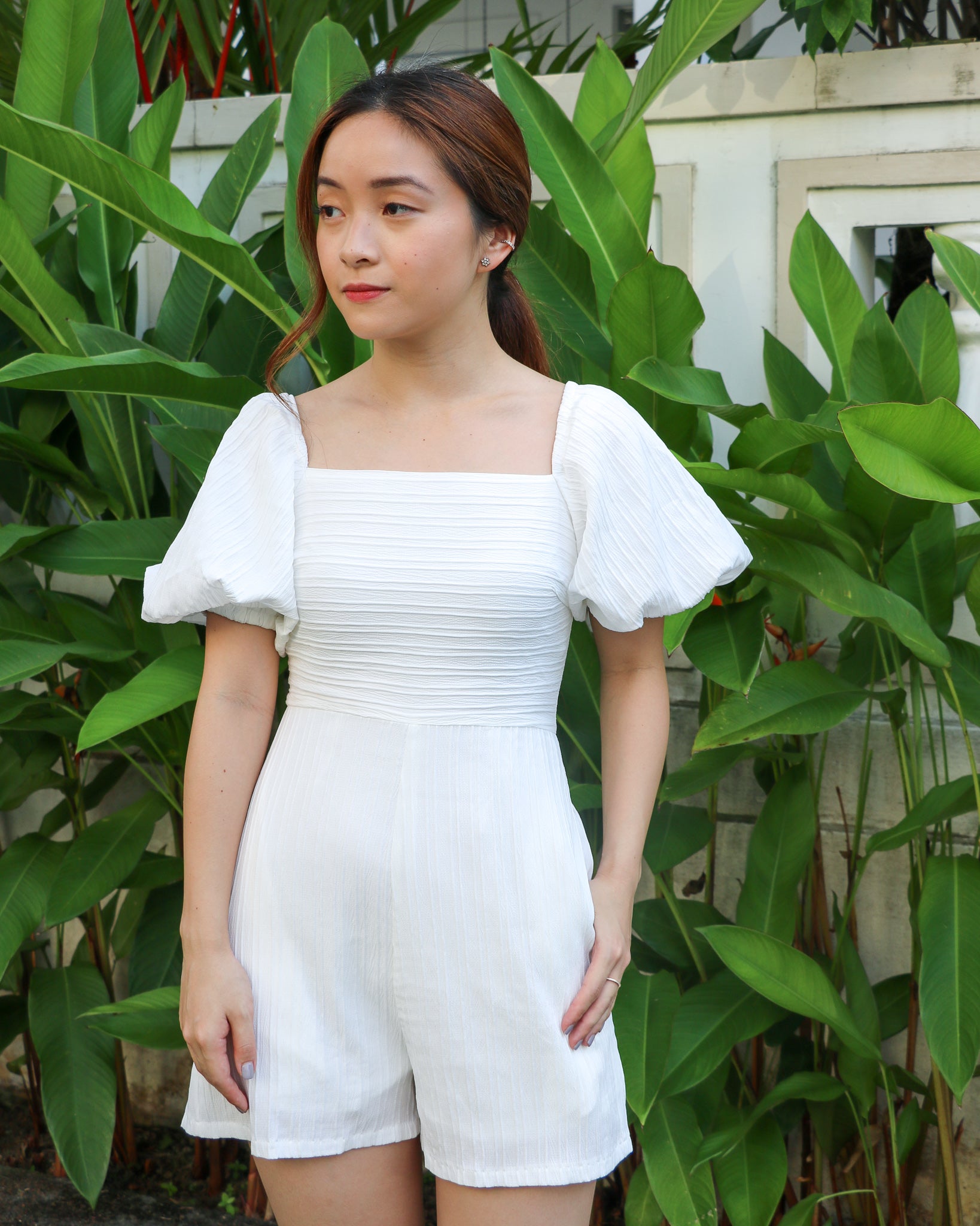 Olivia Romper in White