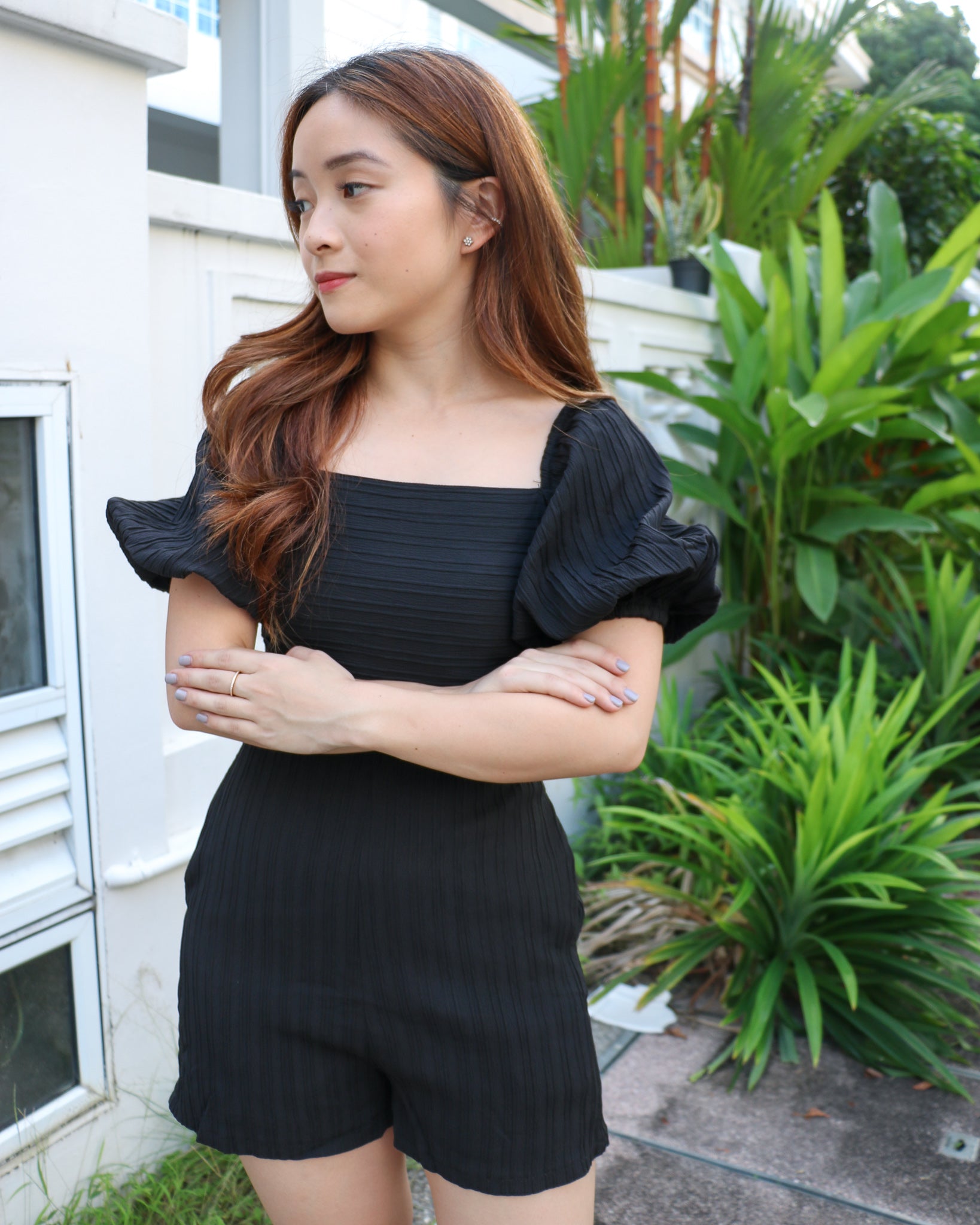 Olivia Romper in Black