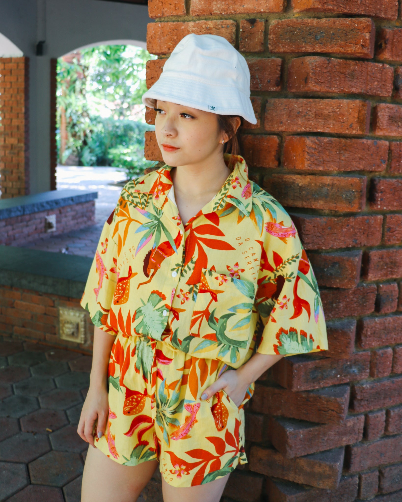 Lana Set in Yellow Tropical Print